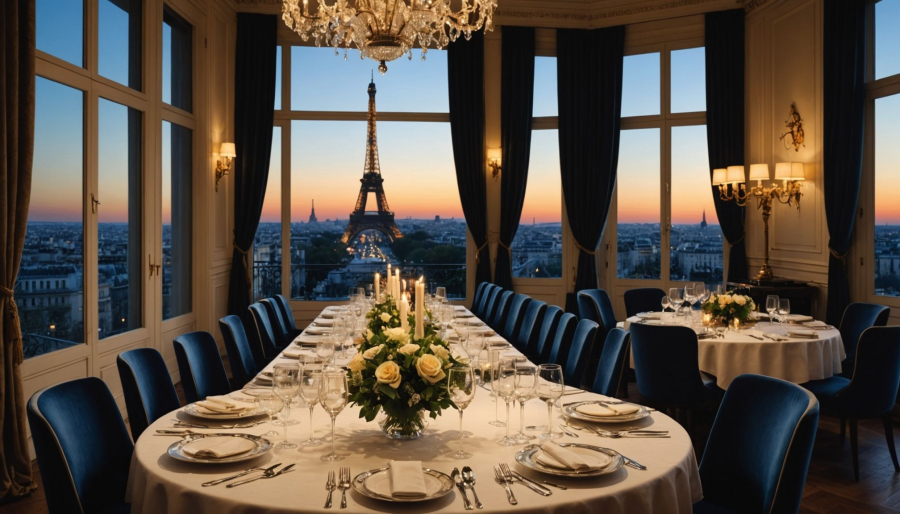 Où organiser un dîner d'affaires avec vue sur la tour eiffel ?